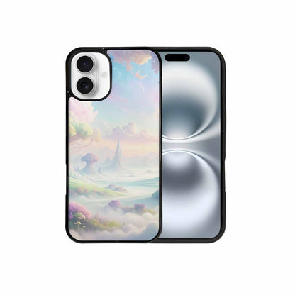 iPhone 16 Plus Case — Surrealist Dreamscape Illustration Pattern, Custom Designed Case Cover