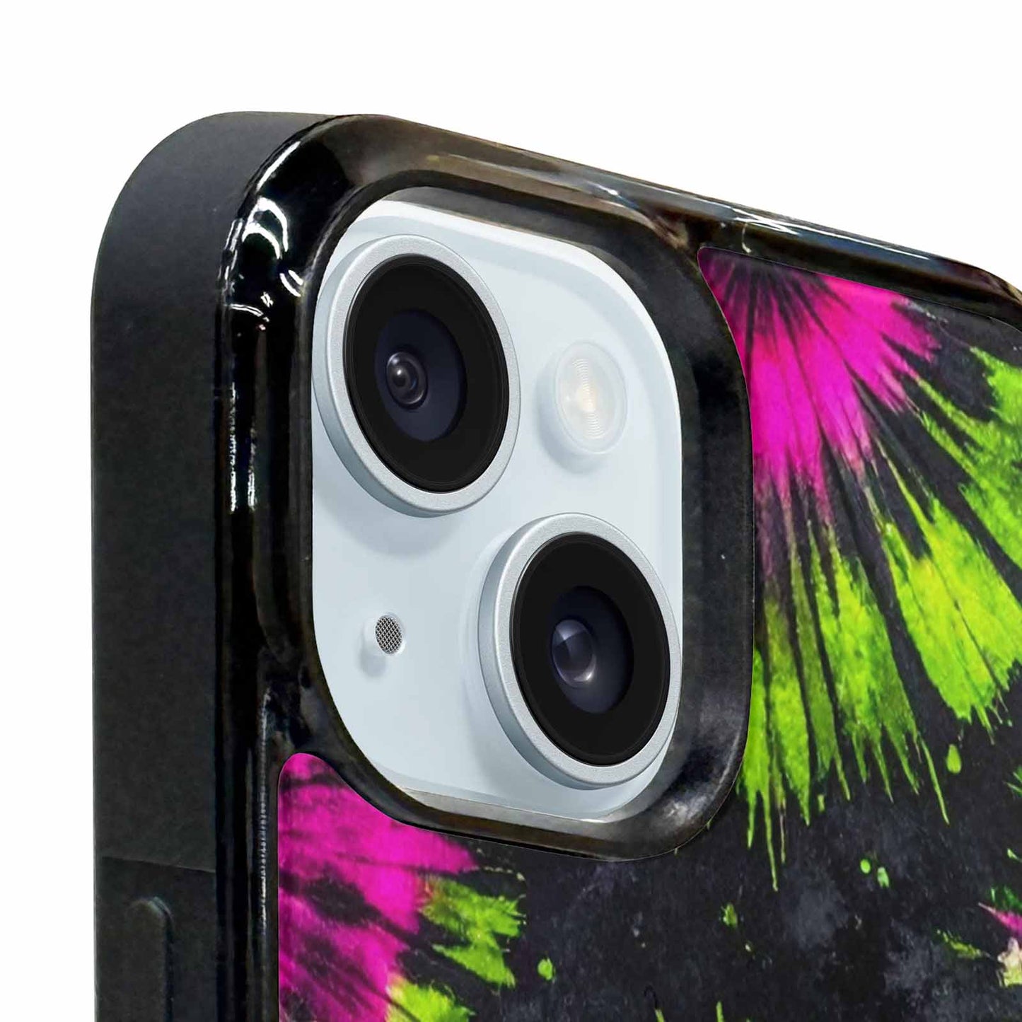 iPhone 15 Plus Case — Acid Wash Tie Dye Neon Custom, Custom Art Phone Cover