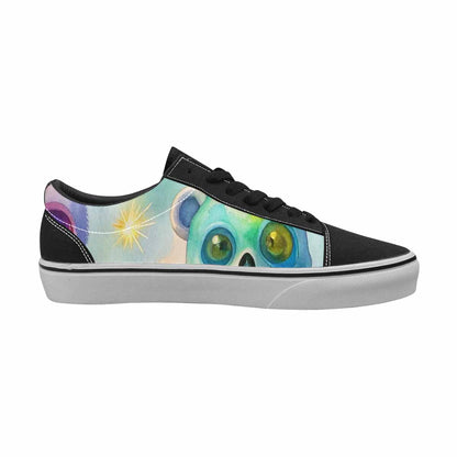 WOMEN'S Rainbow Teddy Skeletons Eye Lace-Up Canvas Dark Academia Sneakers
