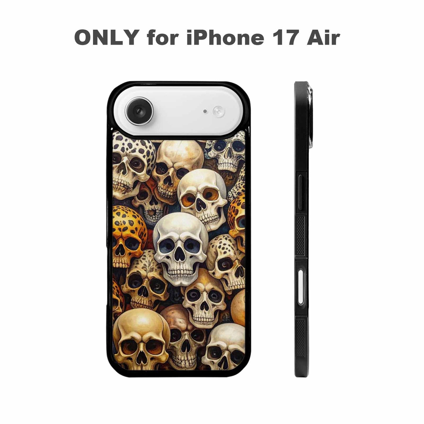 iPhone 17 Air Case — Skulls Pattern Hundreds Of Sma Gothic, Custom Designed Case Cover