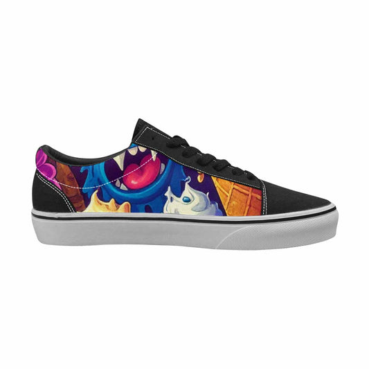 MEN'S Melting Ice Cream Monster Lace-Up Canvas Cottagecore Sneakers