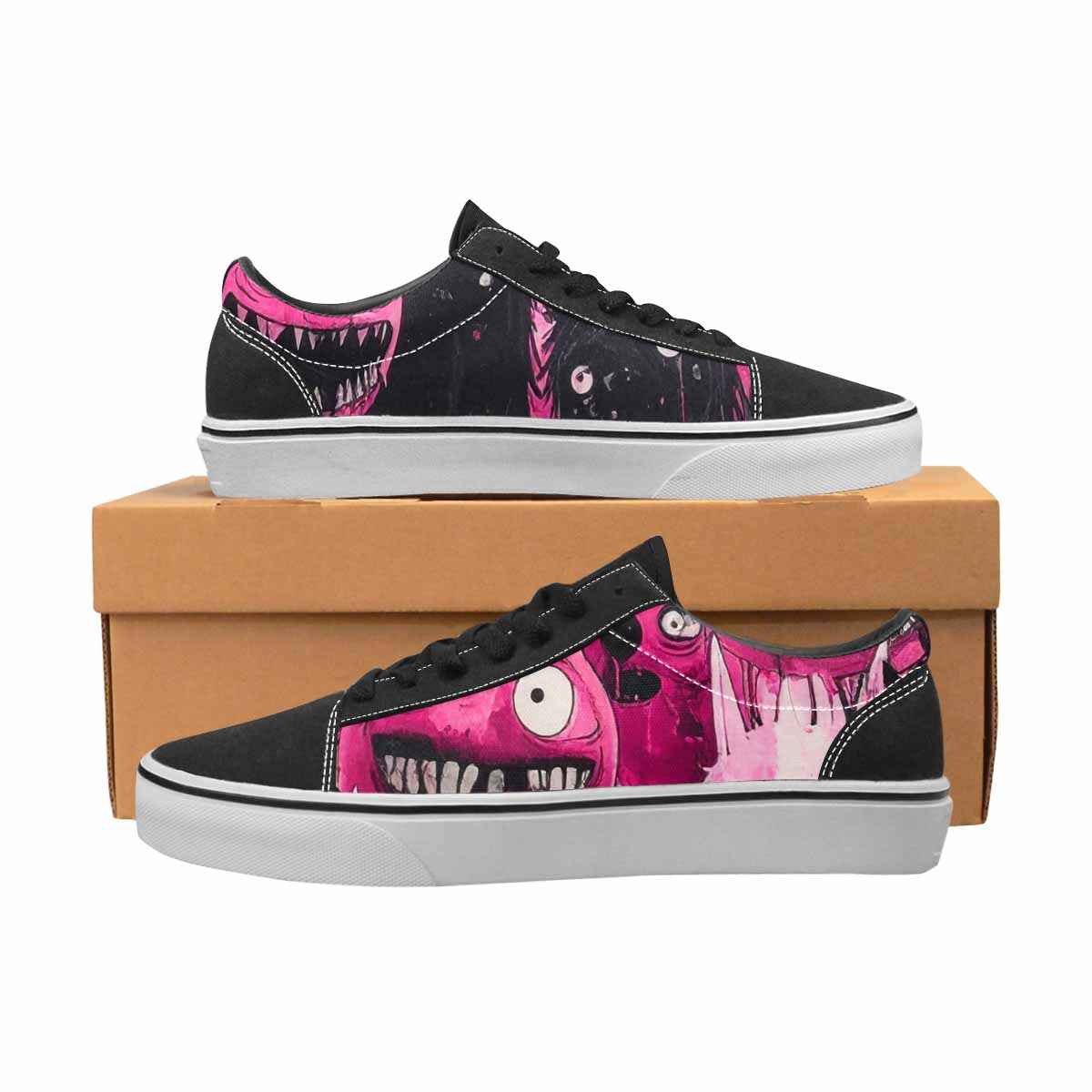WOMEN'S Monsters (general) Lace-Up Canvas Cottagecore Sneakers