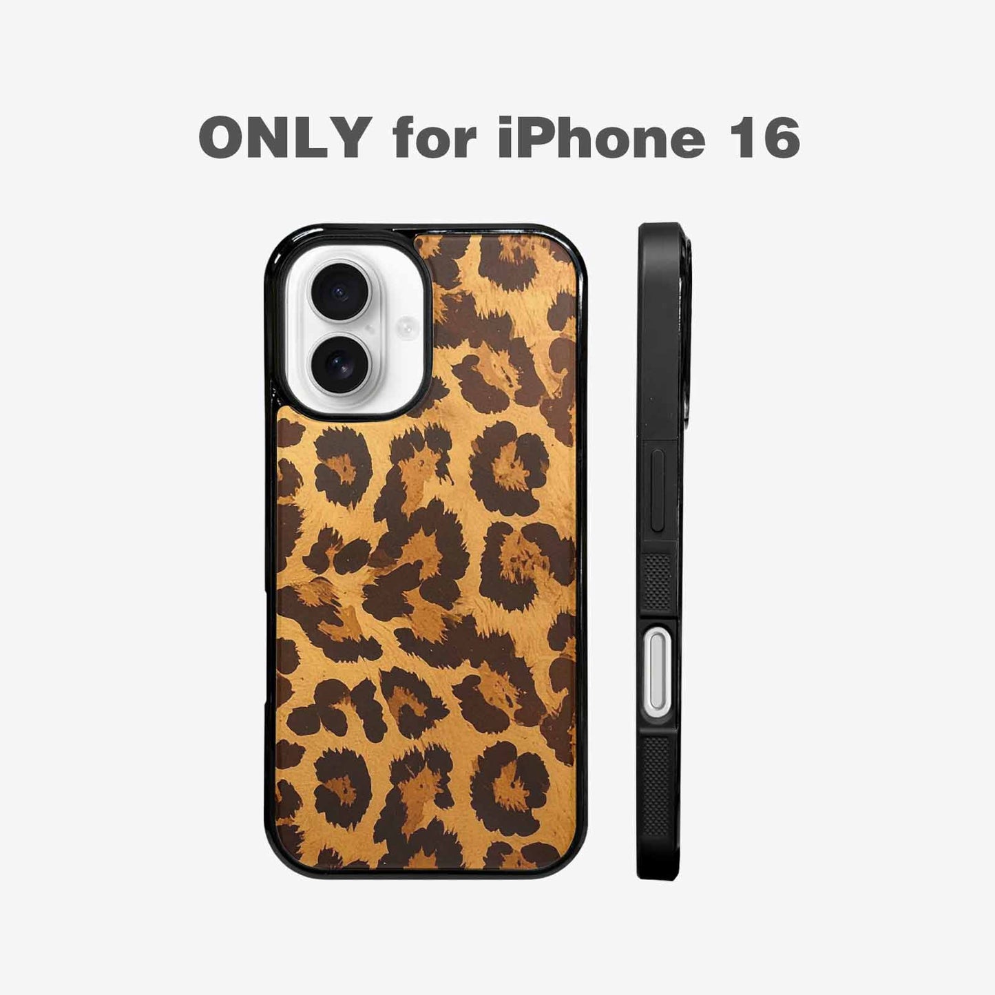 iPhone 16 Case — Classic Leopard Print Warm Golden Tan, Custom Designed Case Cover