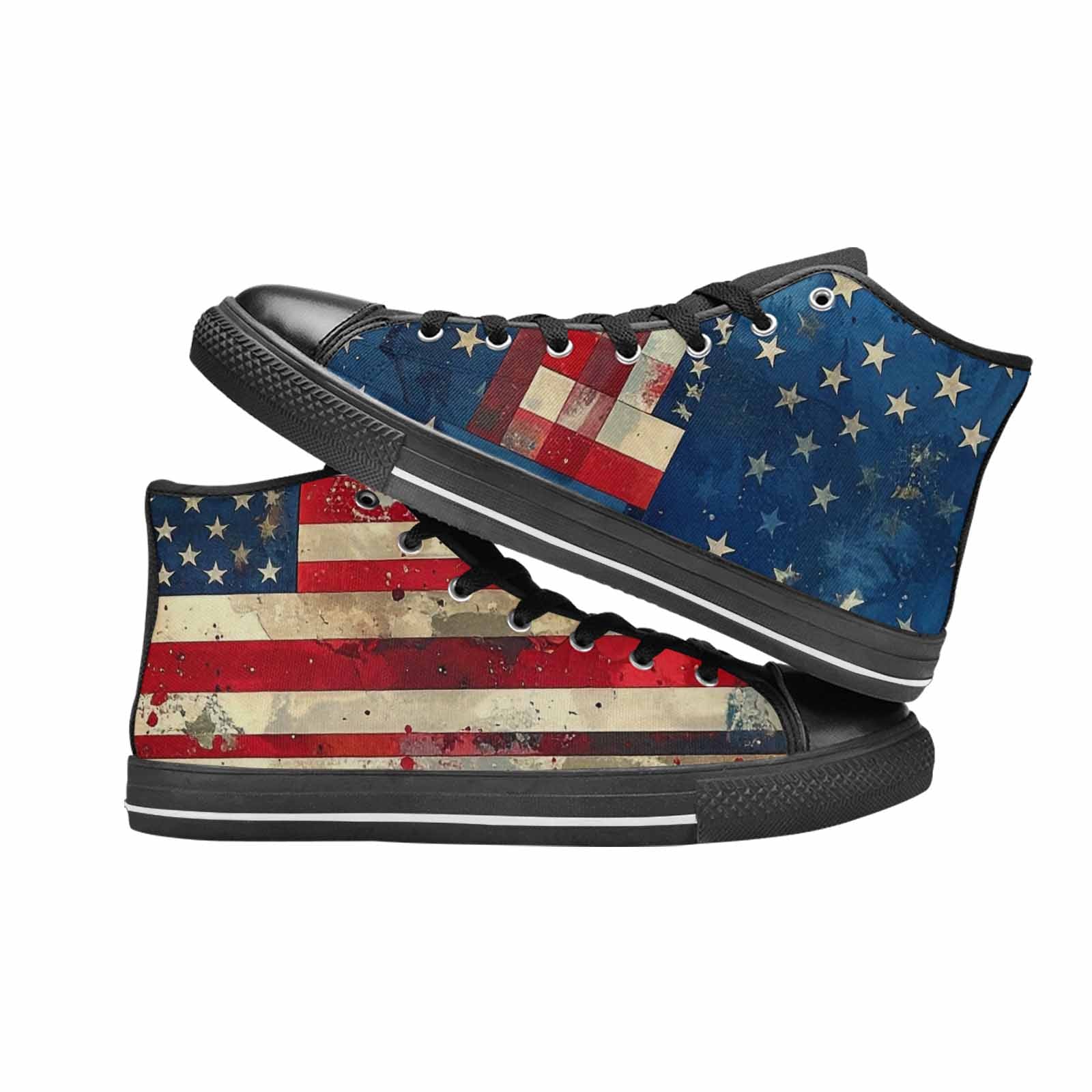 MEN'S American Flag Stars High Top Canvas Dreamcore Sneakers