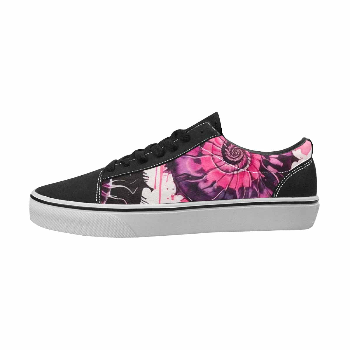 MEN'S Tie Dye Black & Pink Ink Canvas Boutique Dreamcore Limited Edition Sneakers