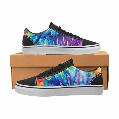 MEN'S Tie Dye Swirl Canvas Lace-Up Wallpaper Art Custom Sneakers