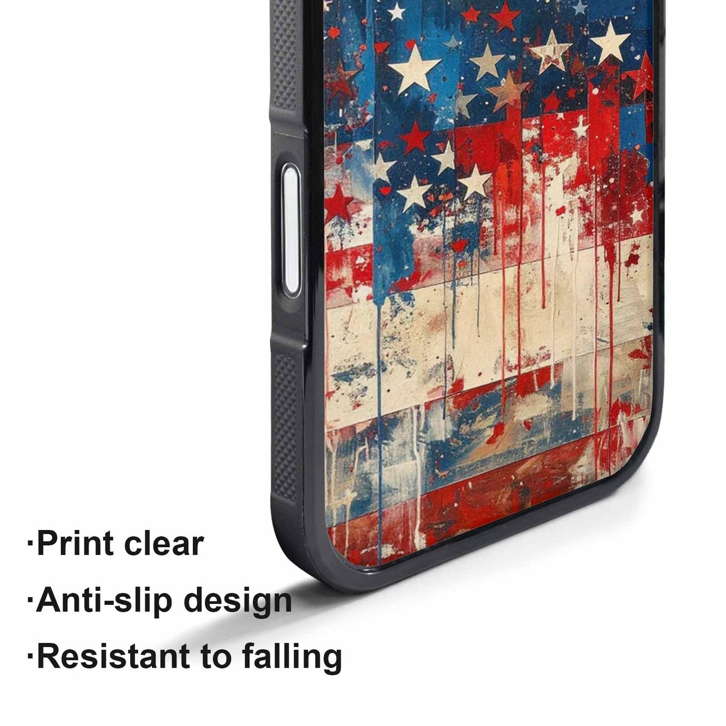 iPhone 17 Pro Max Case — Patriotic Stars And Stripes Galaxy Space, Custom Printed Phone Case