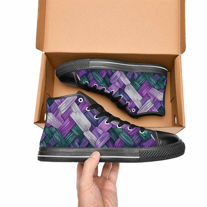 MEN'S Genderqueer Flag Color High Top Canvas Surreal Shoes