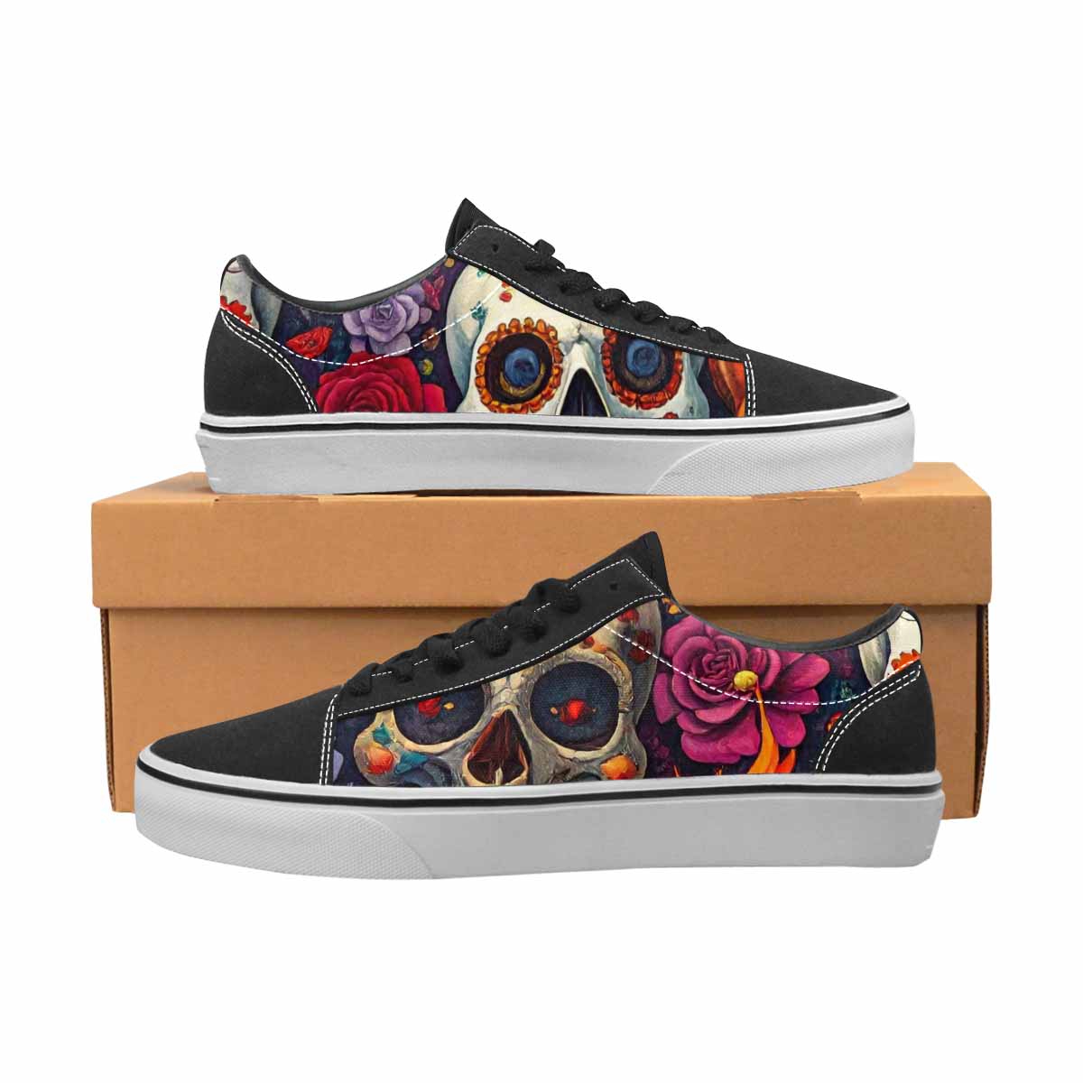 MEN'S Skull Canvas Lace-Up Dark Academia Shoes