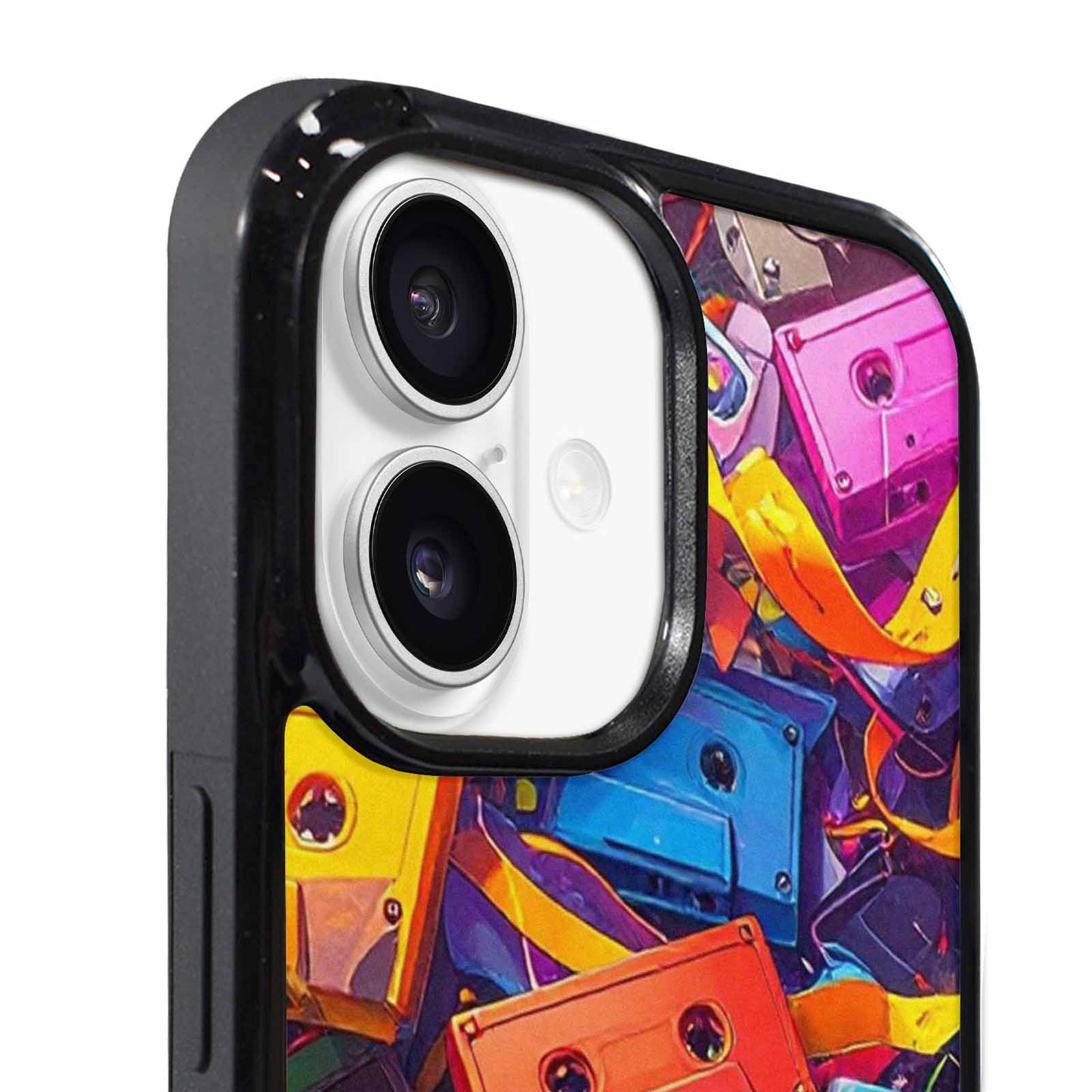 iPhone 17 Case — Retro Cassette Tape Pattern Retro Vintage, Unique Phone Case Design