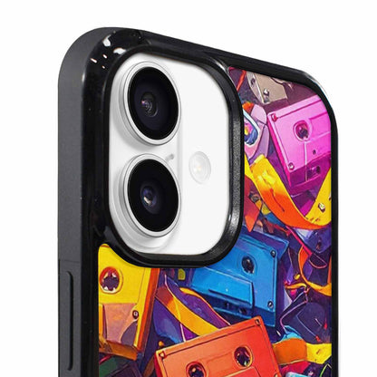 iPhone 17 Case — Retro Cassette Tape Pattern Retro Vintage, Unique Phone Case Design