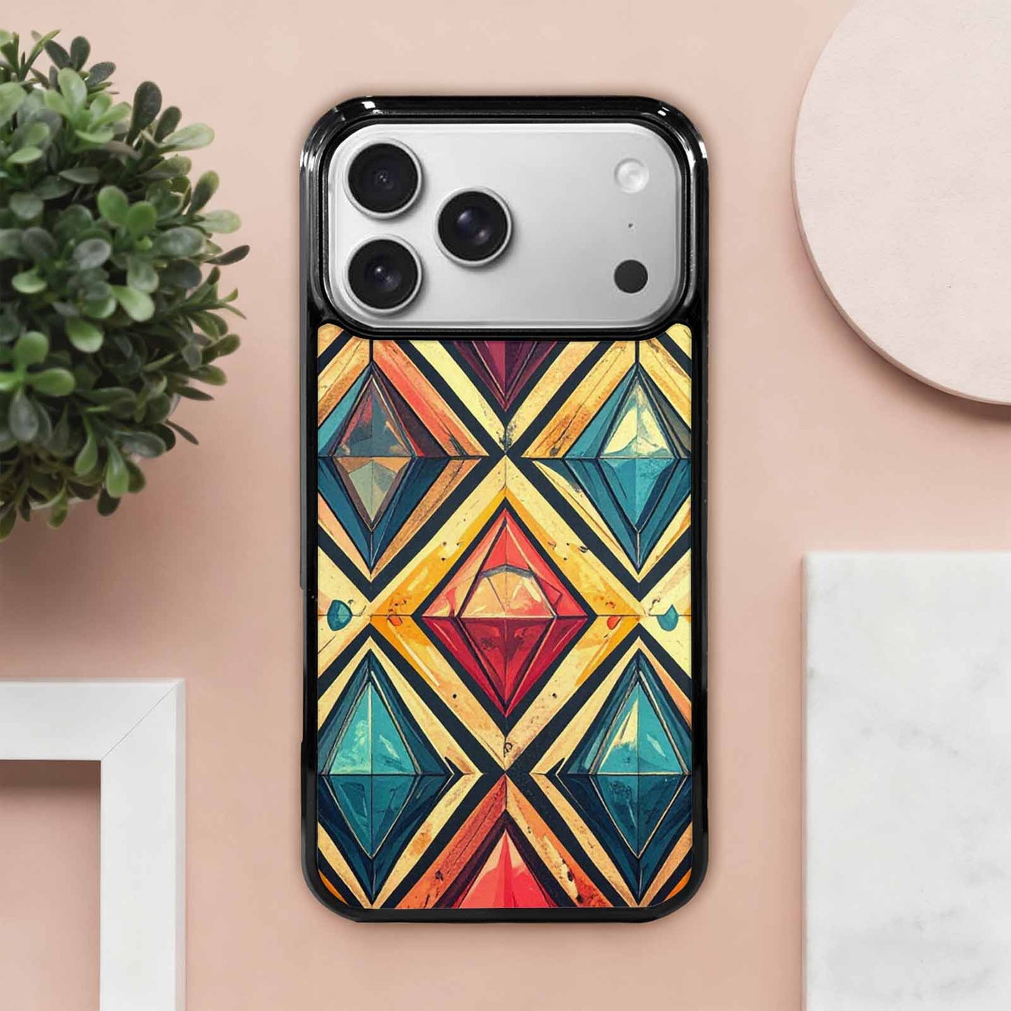 iPhone 17 Pro Max Case — Vintage Summer Diamond Retro Vintage, Custom Designed Case Cover