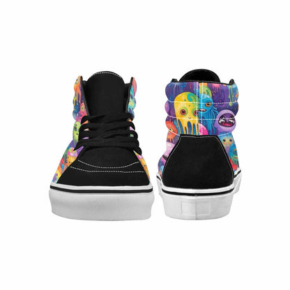 MEN'S Aliens  Tie Dye High Top Canvas Cottagecore Sneakers