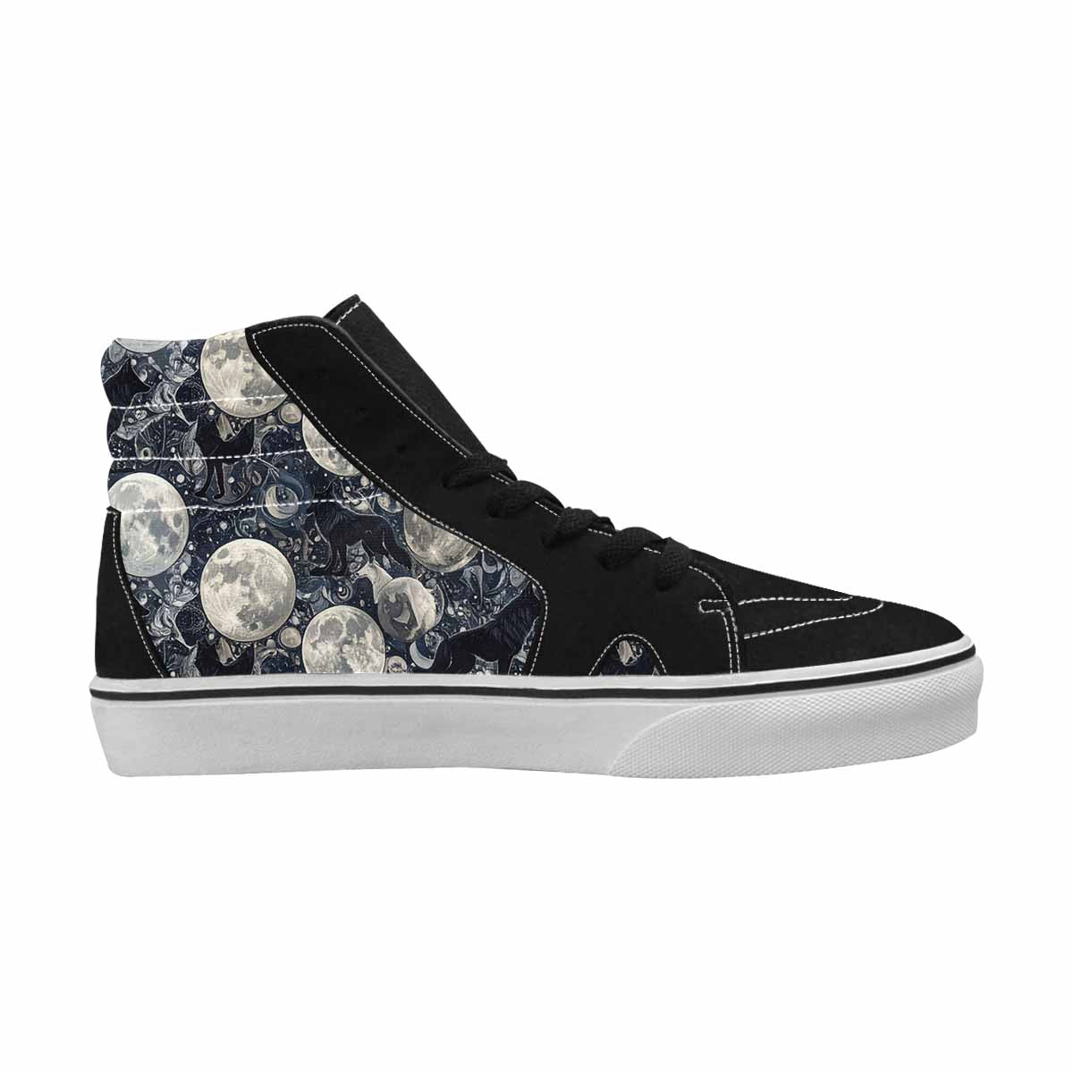 WOMEN'S Wolves Everywhere Collage High Top Canvas Aesthetic Sneakers