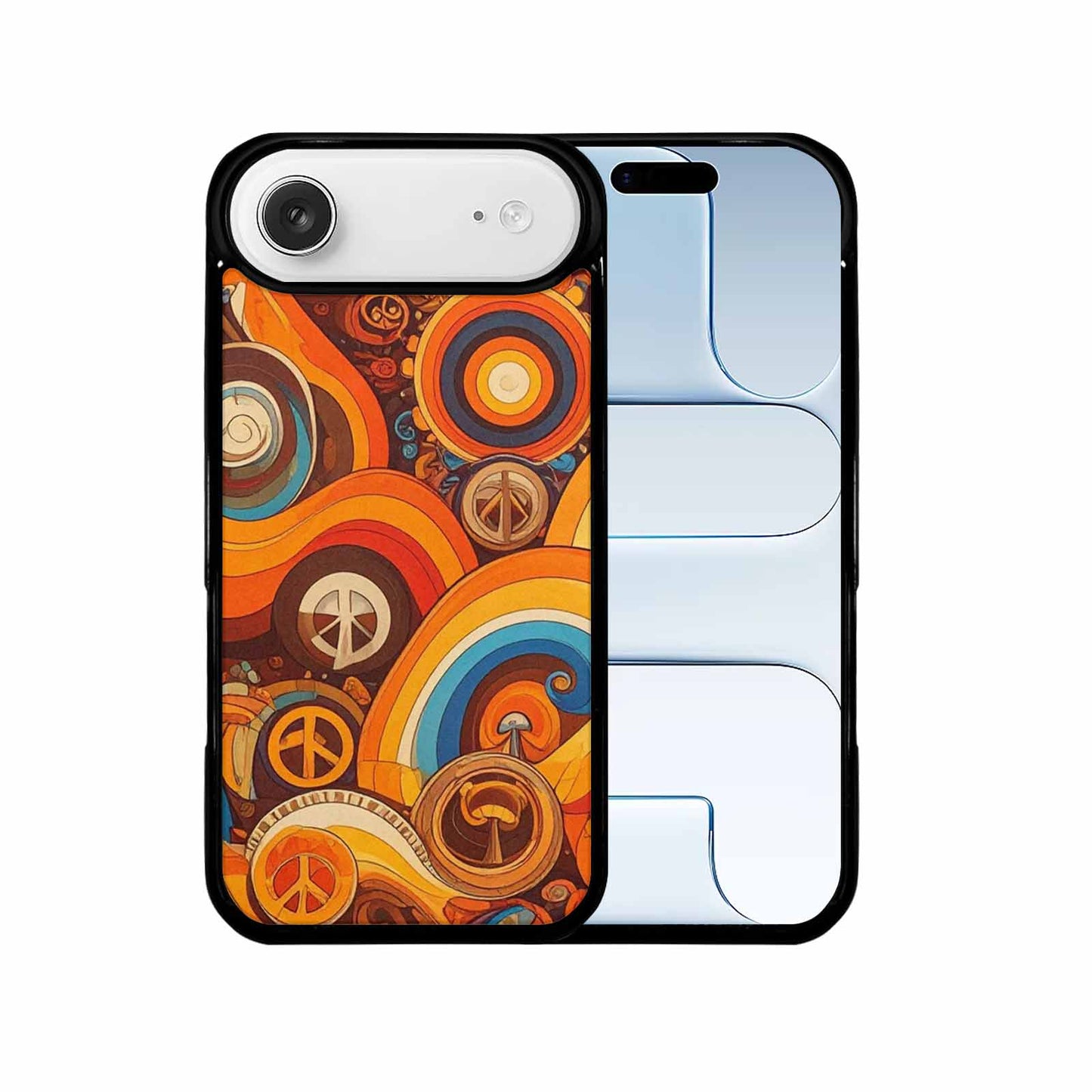 iPhone 17 Air Case — Small Groovy Peace Sign Swirl Original, Personalized Phone Case