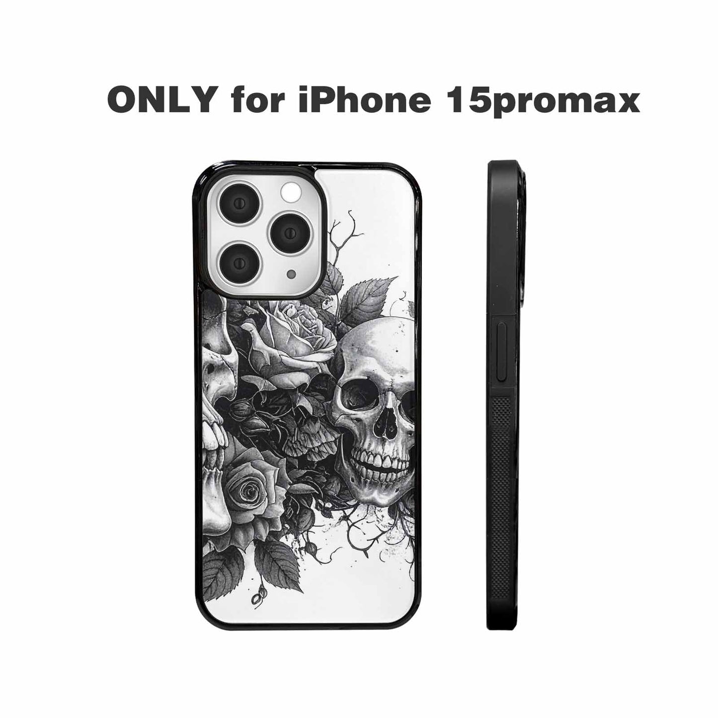 iPhone 15 Pro Max Case — Skull Gothic Art Dark Original, Custom Designed Case Cover