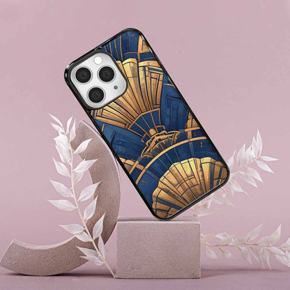 iPhone 15 Pro Max Case — Art Deco Illustration Pattern, Personalized Phone Case