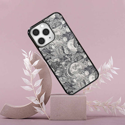 iPhone 15 Pro Max Case — Wolves Everywhere Collage Overlap Small Wolf, Custom Art Phone Cover