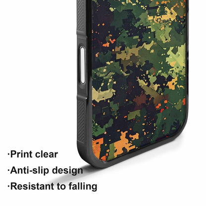 iPhone 17 Case — Small Military Camouflage Blotch Camo, Personalized Phone Case