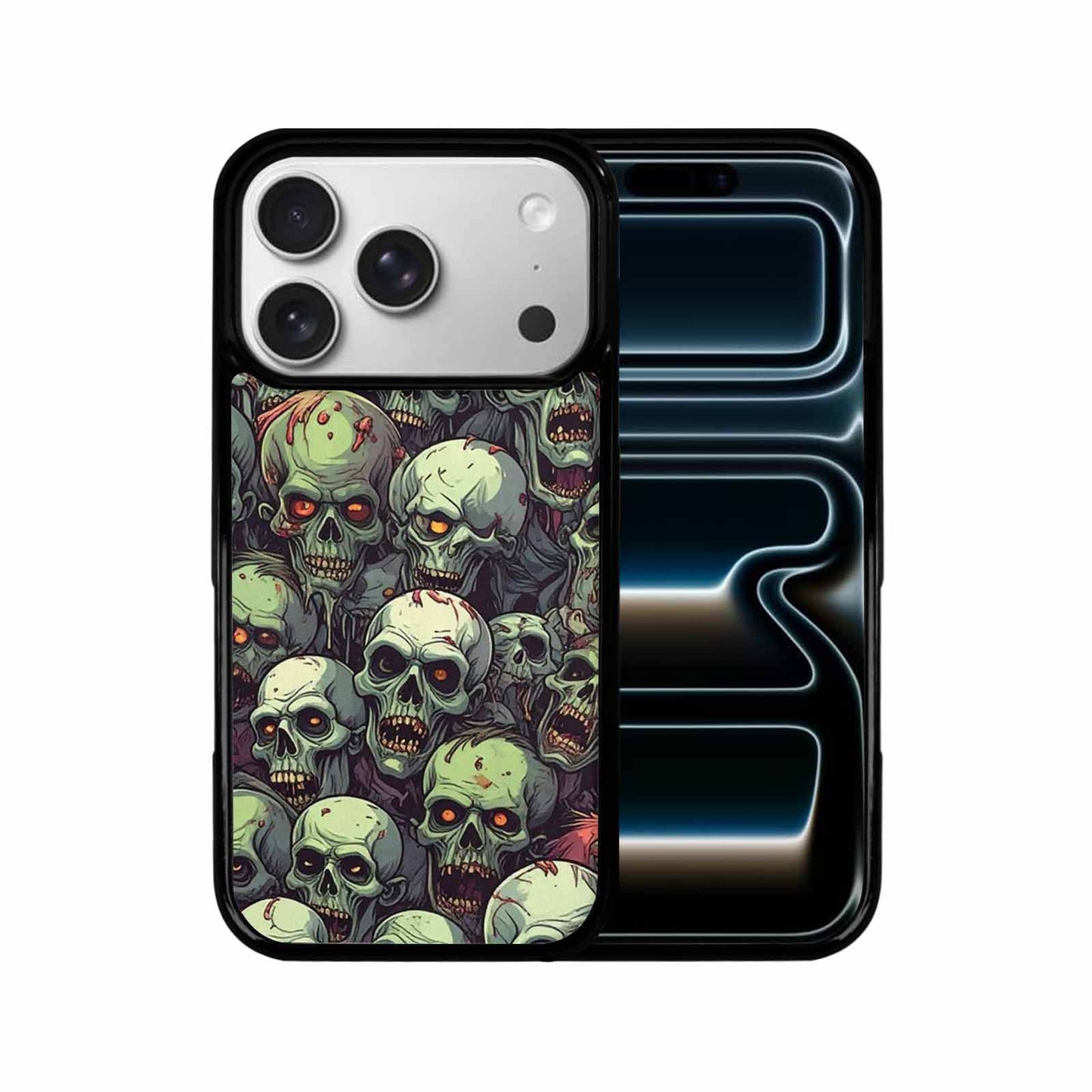 iPhone 17 Pro Case — Zombie Head Pattern Hundreds Of Gothic, Customized Protective Case