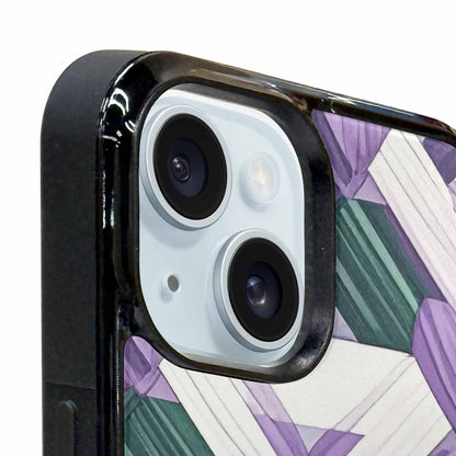 iPhone 15 Plus Case — Genderqueer Flag Color Theme Small Rainbow, Custom Print Case Cover
