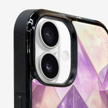 iPhone 16 Plus Case — Amethyst Crystal Art Pattern Personalized Phone, Unique Phone Case Design