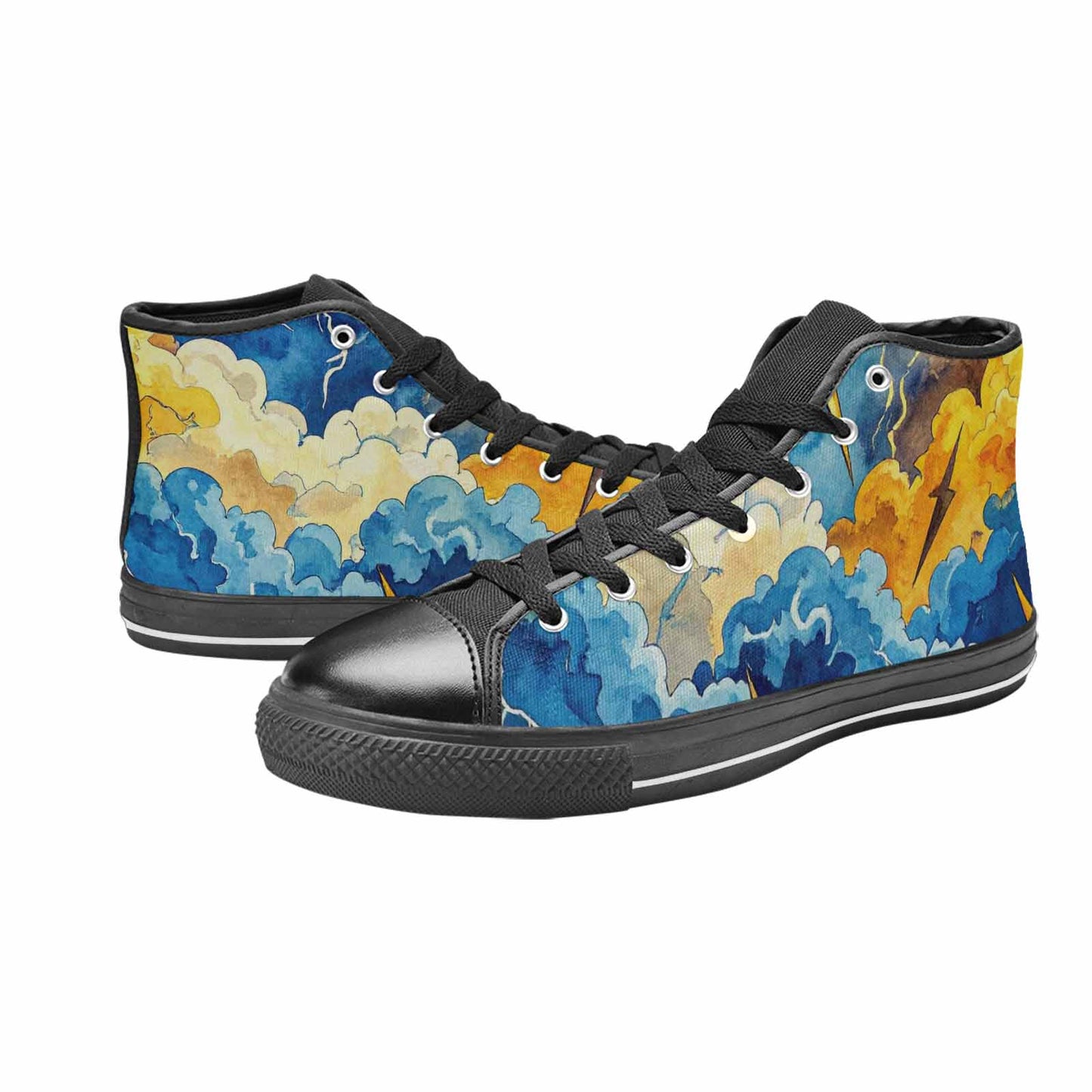 WOMEN'S Lightning Bolt High Top Canvas Cottagecore Shoes
