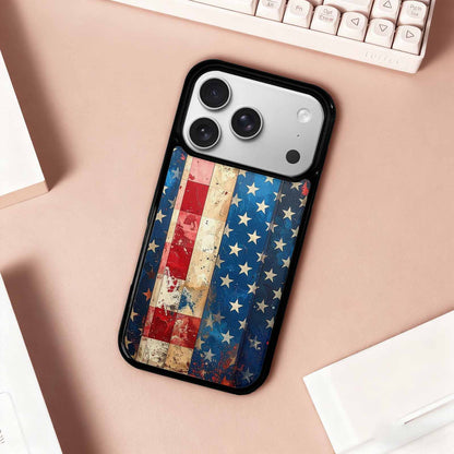 iPhone 17 Pro Case — Small American Flag Stars And Galaxy, Custom Designed Case Cover