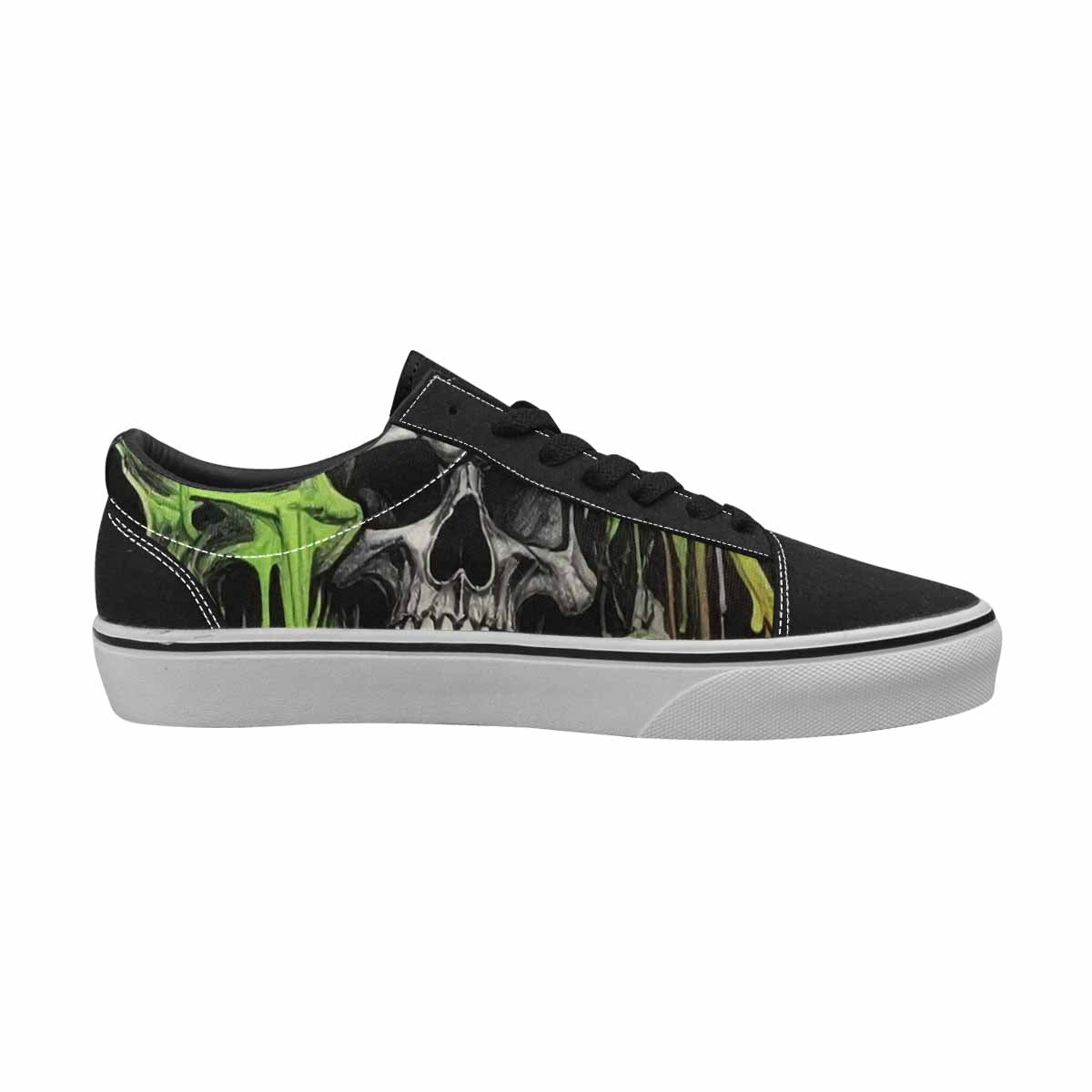 WOMEN'S Rainbow From Skull S Lace-Up Canvas Vibrant Chaos Sneakers