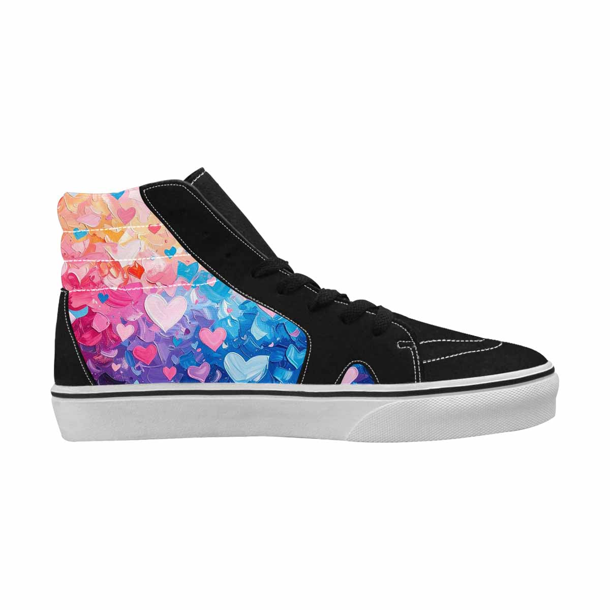 MEN'S Transgender Pride Flag High Top Canvas Melting Art Sneakers