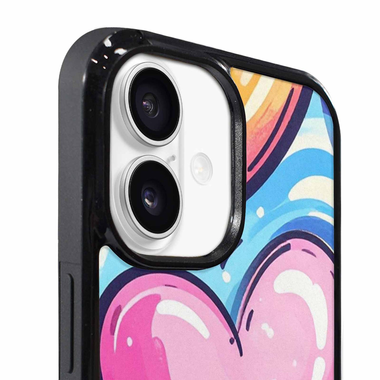 iPhone 17 Case — Pastel Summer Heart Original Art, Custom Phone Case