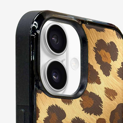 iPhone 16 Case — Classic Leopard Print Warm Golden Tan, Original Design Phone Case