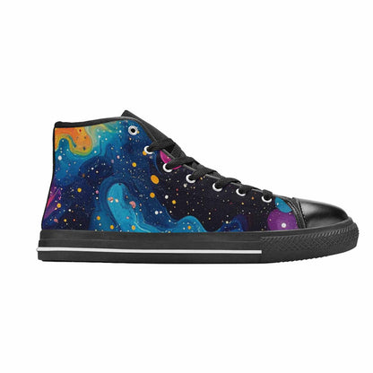 WOMEN'S Galaxy Art - High Top Canvas Cottagecore Custom Shoes