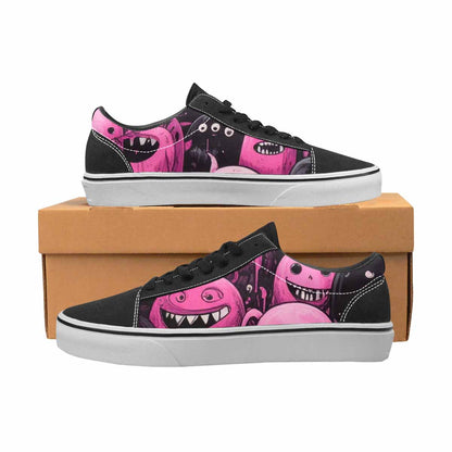 WOMEN'S Monsters (general) Lace-Up Canvas Kaleidoscope Custom Sneakers