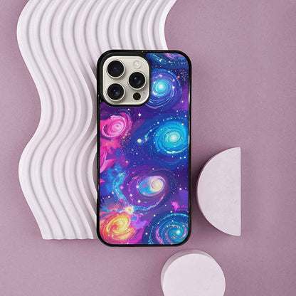 iPhone 16 Pro Max Case — Lotus Galaxy Art Seamless Pattern Vibrant, Custom Art Phone Cover