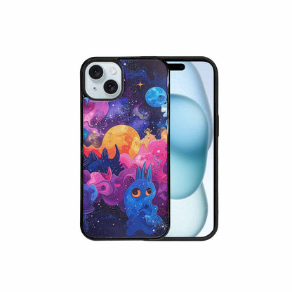 iPhone 15 Plus Case — Cosmic Creature And Object Mashup Pattern, Customized Protective Case