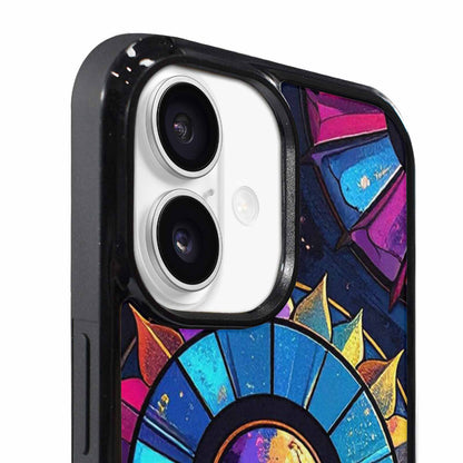 iPhone 17 Case — Iridescent Fantasy Sun Original Art, Custom Made Phone Cover