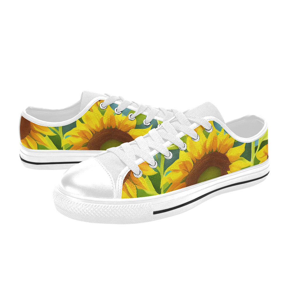 MEN'S Sunflowers Art 3 Canvas Grunge Shoes