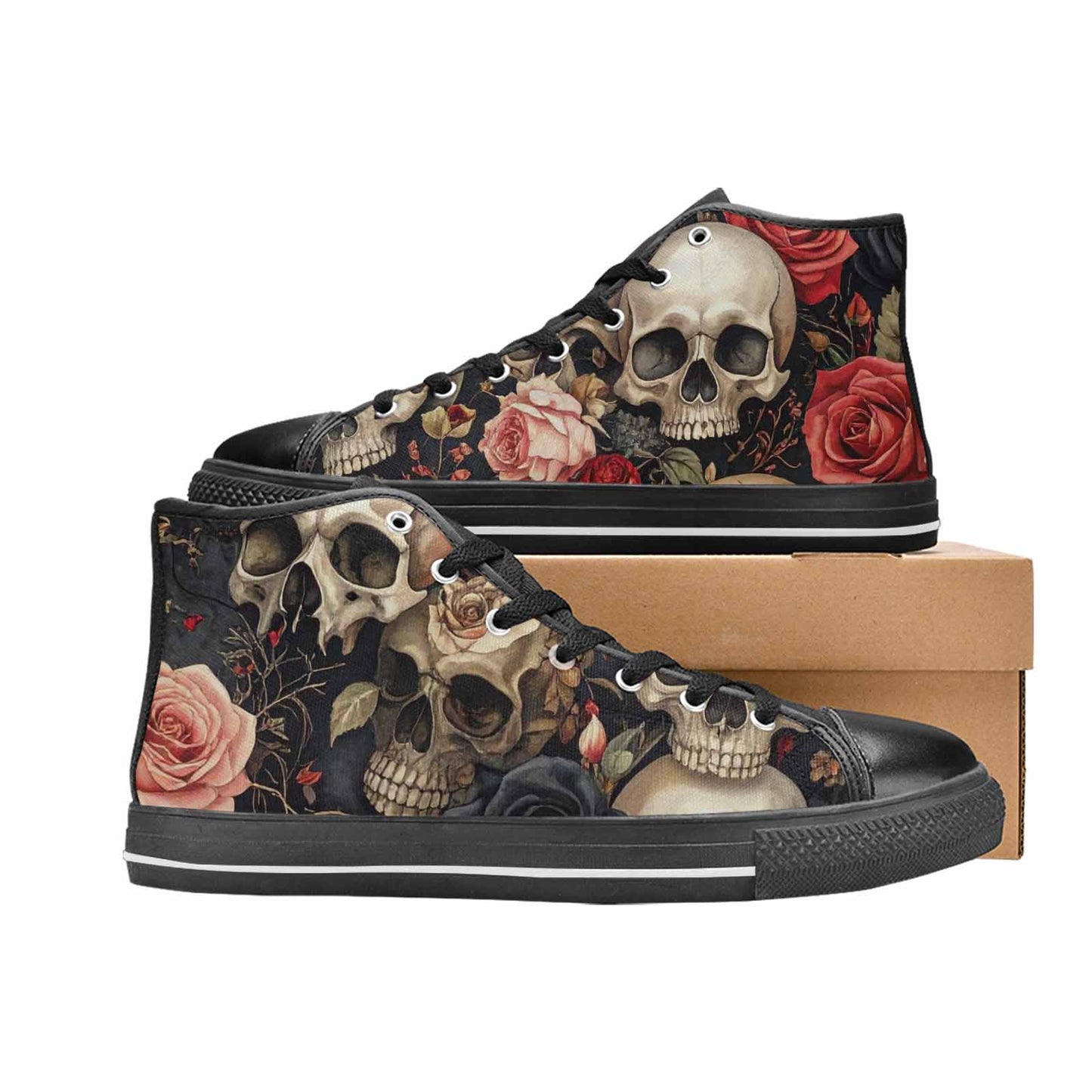 MEN'S Skulls - Roses High Top Canvas Dreamcore Sneakers