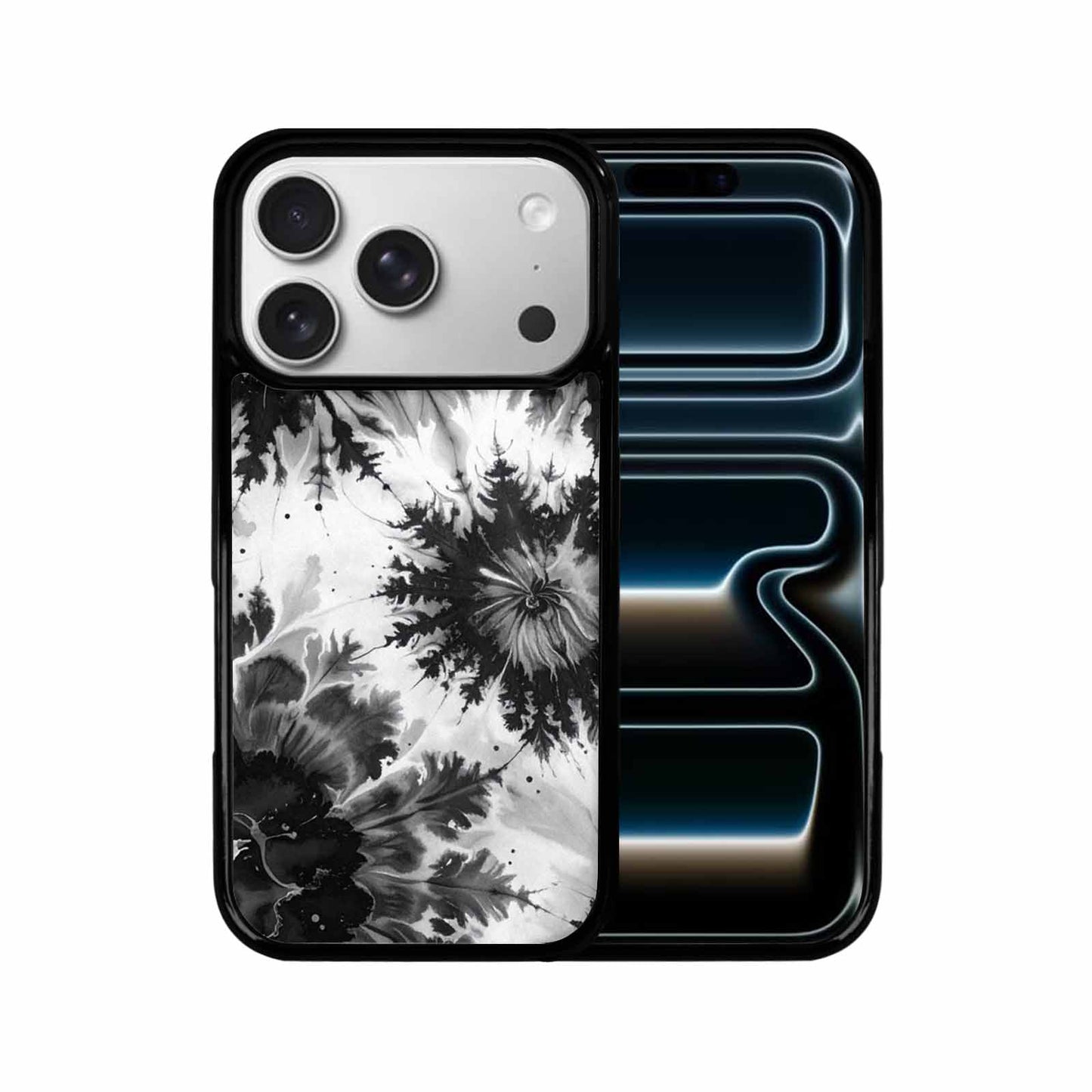 iPhone 17 Pro Case — Tie Dye Acid Wash Black Tie, Custom Designed Case Cover
