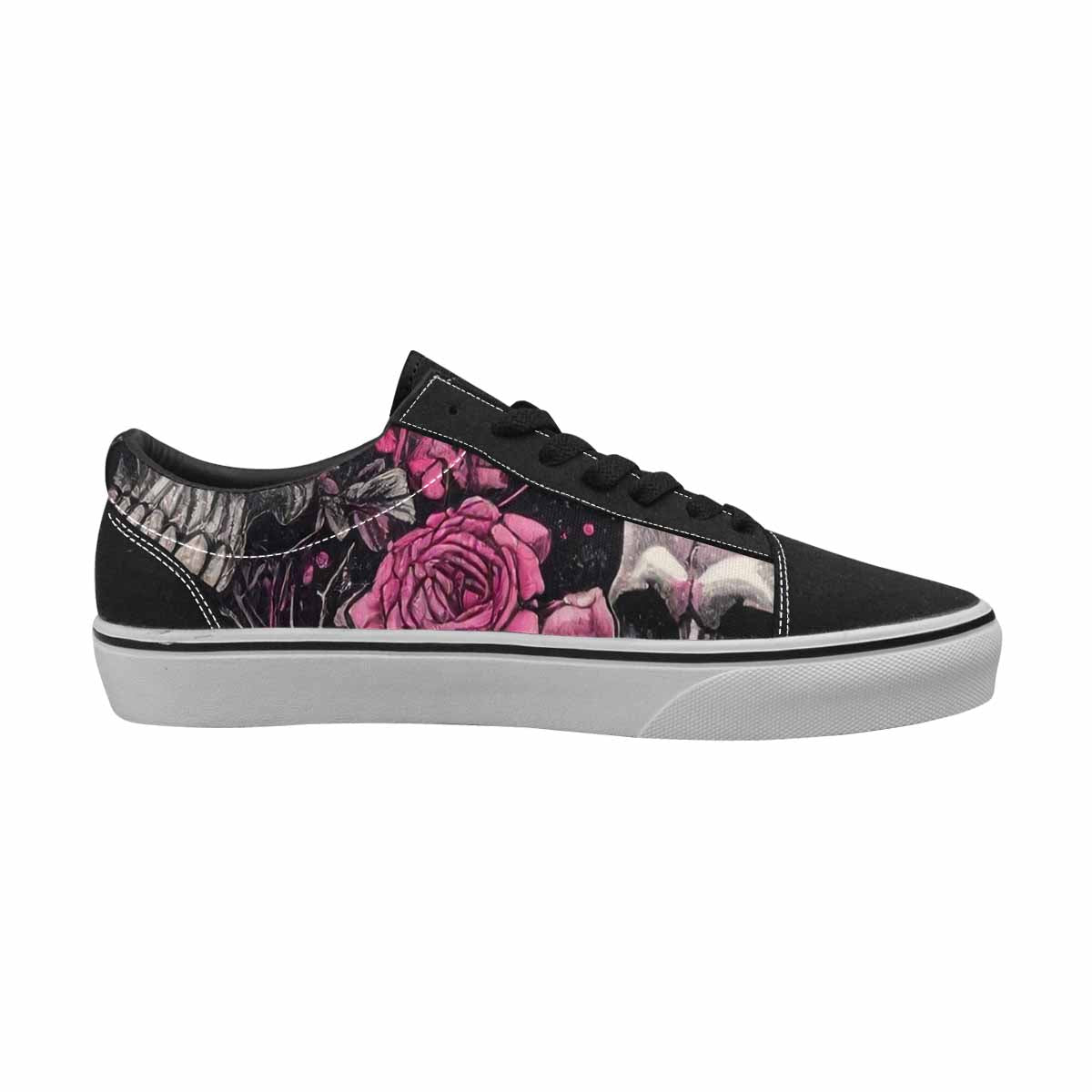 WOMEN'S Skull Roses Lace-Up Canvas Aesthetic Custom Shoes