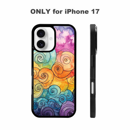 iPhone 17 Case — Tie Dye Swirls (black Tie Dye, Custom Art Phone Cover