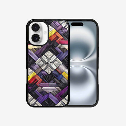 iPhone 16 Case — Asexual Flag Color Theme Small Rainbow, Custom Art Phone Cover