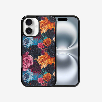 iPhone 16 Case — Gothic Rose Gothic Roses Pattern Hundreds, Custom Printed Phone Case