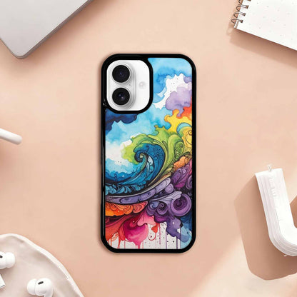 iPhone 17 Case — Tie Dye Swirls (black Tie Dye, Custom Made Phone Cover