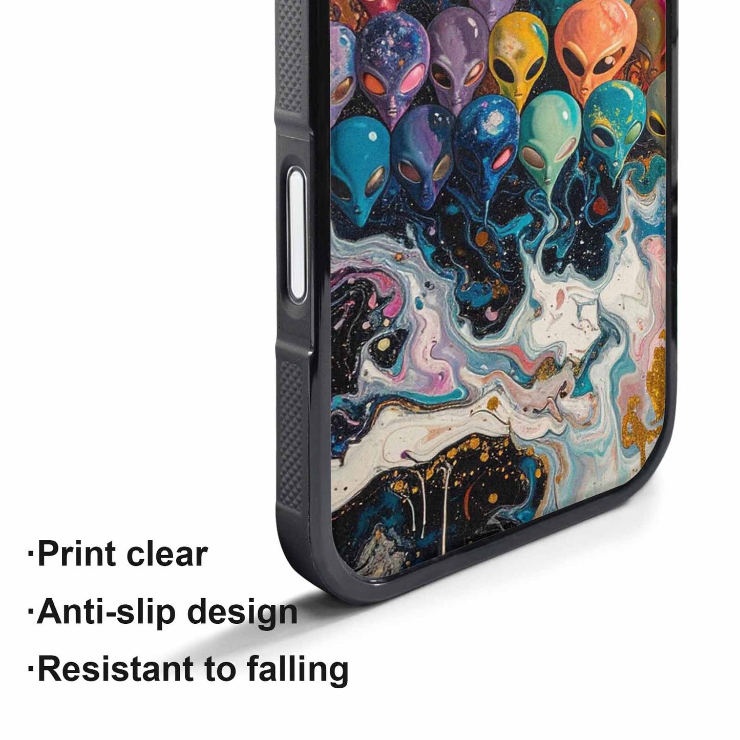 iPhone 17 Pro Max Case — Aliens Marblealiens Pattern Alien Scifi, Custom Print Case Cover
