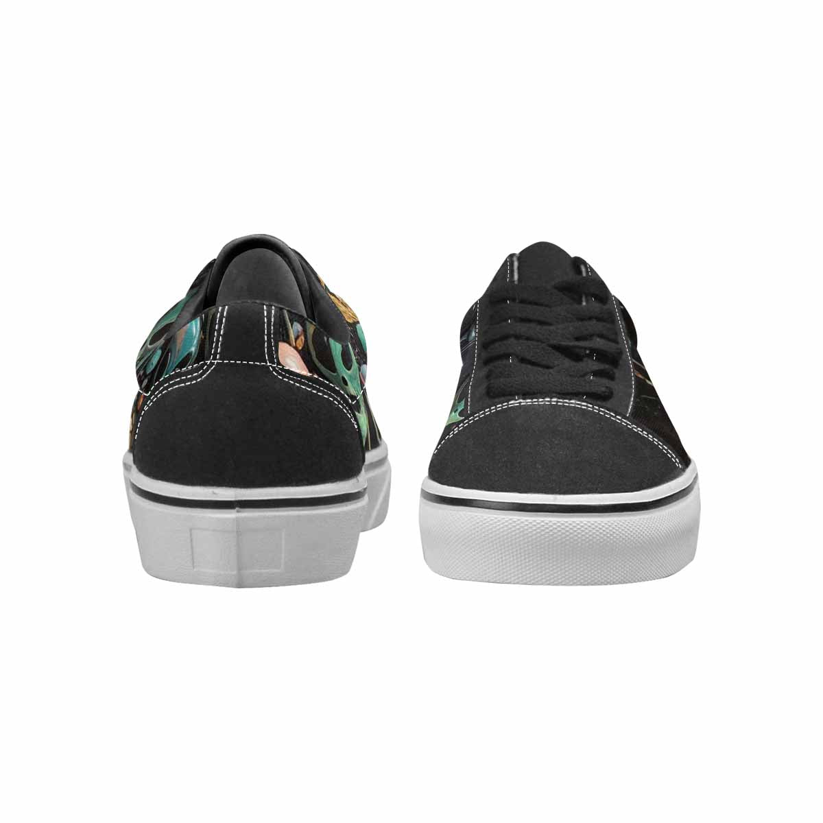 WOMEN'S Aliens  Marble Melting Lace-Up Canvas Wallpaper Art Custom Sneakers