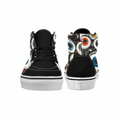 WOMEN'S Googly Cartoon Eyeballs High Top Canvas Cottagecore Sneakers