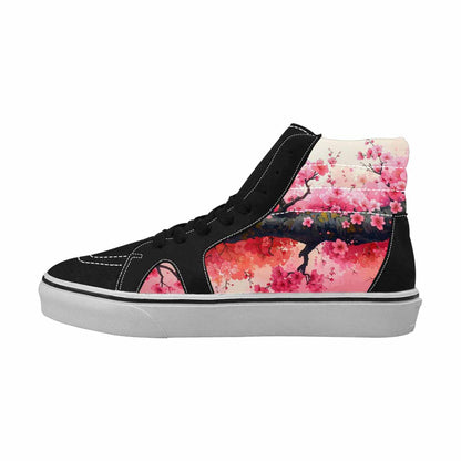 MEN'S Cherry Blossom Branch Cherry High Top Canvas Dreamlike Custom Shoes