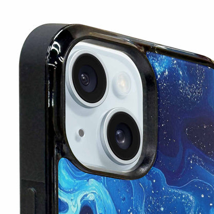 iPhone 15 Plus Case — Galaxy Art Blue Starfield Small Galaxy, Custom Printed Phone Case